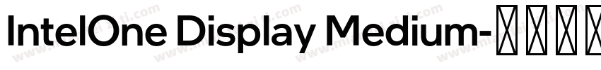 IntelOne Display Medium字体转换